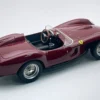 1958 Ferrari 250 TR Pontoon-Fender "Street Version" Rosso Mugello Red with Blue Nose Stripe "Mythos Series" with Display Case Limited Edition to 35 pieces Worldwide 1/18 Model Car by Tecnomodel
