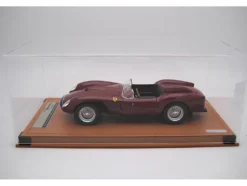 1958 Ferrari 250 TR Pontoon-Fender "Street Version" Rosso Mugello Red with Blue Nose Stripe "Mythos Series" with Display Case Limited Edition to 35 pieces Worldwide 1/18 Model Car by Tecnomodel