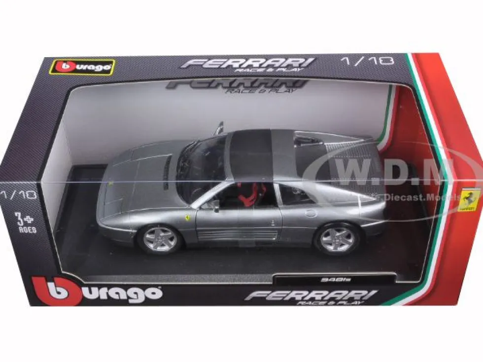 Ferrari 348 TS Grey 1/18 Diecast Model Car Bburago 16006