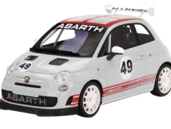 Fiat 500 Abarth Assetto Corse Presentation Gray 1/18 Model Car Top Speed TS0433