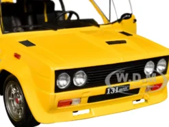 1980 Fiat 131 Abarth Yellow 1/18 Diecast Model Car by Solido