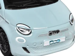 2023 Fiat 500e Light Blue 1/24 Diecast Model Car by Bburago