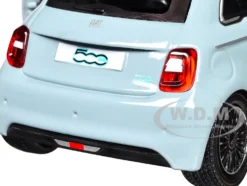 2023 Fiat 500e Light Blue 1/24 Diecast Model Car by Bburago