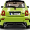 2023 Fiat F595 Abarth Verde Adrenalina Green with Black Top and Stripes 1/18 Diecast Model Car by Solido