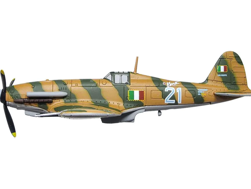 Fiat G55 Centauro Fighter Aircraft 1 Gruppo 3 Squadriglia MM 91147 Italy 1944 Italian Air Force Oxford Aviation Series 1/72 Diecast Model Airplane Oxford Diecast AC112