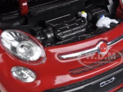2013 Fiat 500L Red 1/24 Diecast Car Model Welly 24038