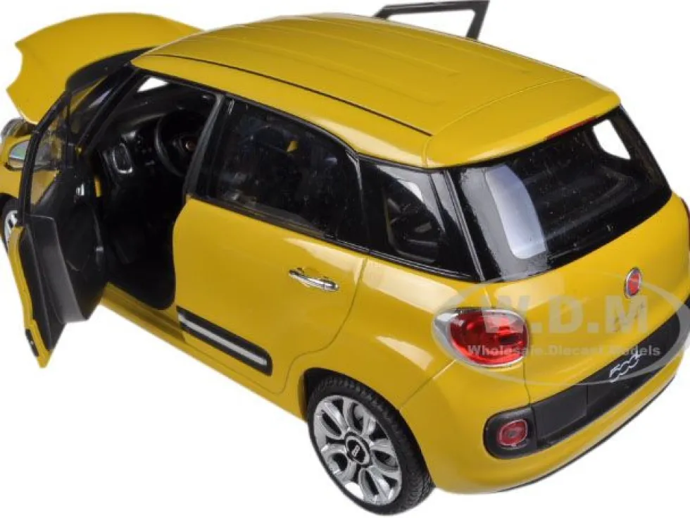 2013 Fiat 500L Yellow 1/24 Diecast Car Model Welly 24038