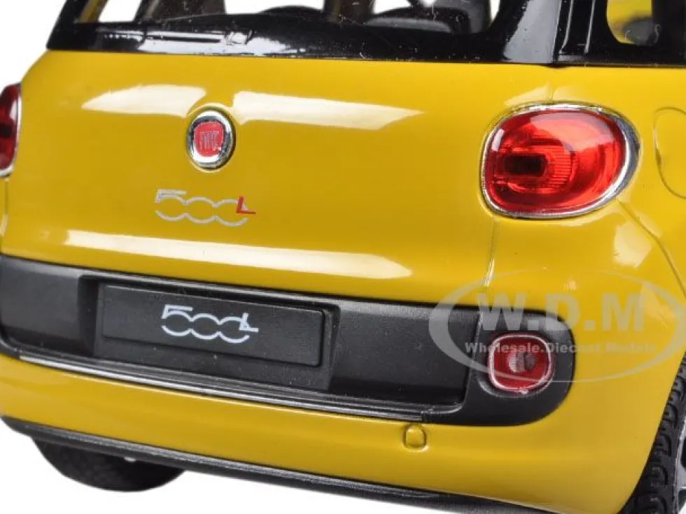 2013 Fiat 500L Yellow 1/24 Diecast Car Model Welly 24038