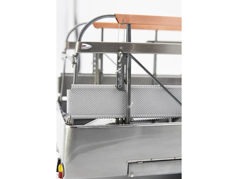 Fiat 642 RN2 Bartoletti Car Transporter Raw Metal Clear Finish Limited Edition to 500 pieces Worldwide 1/18 Diecast Model Car by CMC