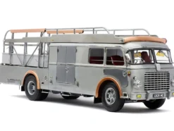 Fiat 642 RN2 Bartoletti Car Transporter Raw Metal Clear Finish Limited Edition to 500 pieces Worldwide 1/18 Diecast Model Car by CMC