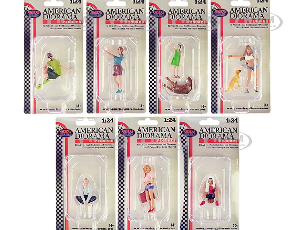 Figure24 Series 1 9 piece Figure Set for 1/24 Scale Models American Diorama 24701-24702-24703-24704-24705-24706-24707