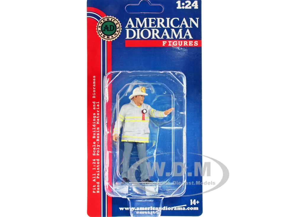 Firefighters Fire Captain Figure 1/24 Scale Models American Diorama 76418