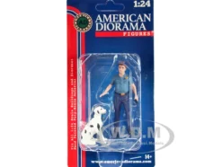 Firefighters Fire Dog Training Figures Trainer Dog 1/24 Scale Models American Diorama 76420