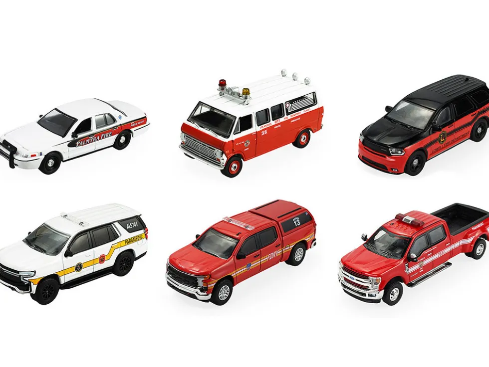Fire & Rescue Series #5 Set of 6 Cars 1/64 Diecast Model Cars by Greenlight