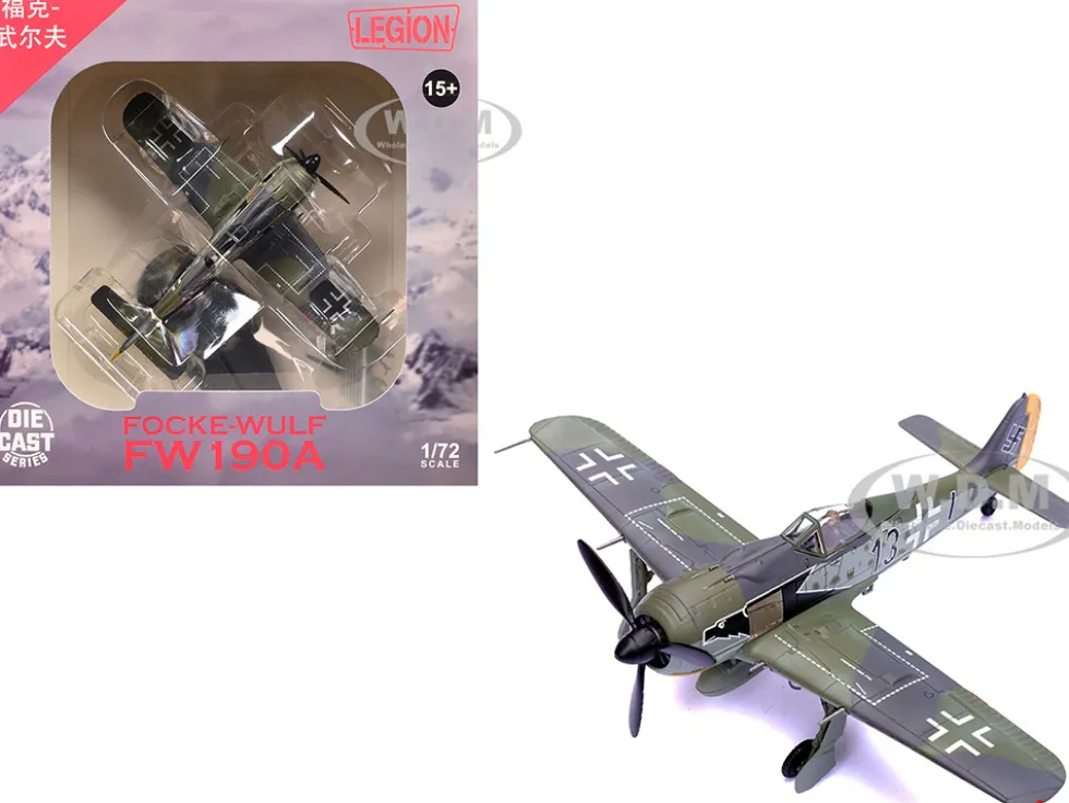 Focke-Wulf Fw 190A Aircraft "Black 13, 8./JG 2 Richthofen, France" (1943) German Luftwaffe 1/72 Diecast Model Airplane by Legion