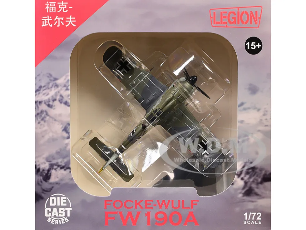 Focke-Wulf Fw 190A Aircraft "108-Victory Ace Hauptmann Hans 'Assi' Hahn, Gruppenkommandeur, III./JG 2 Richthofen, France" (1942) German Luftwaffe 1/72 Diecast Model Airplane by Legion