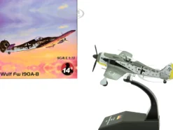 Focke-Wulf Fw 190A-8 Fighter Aircraft "98-Victory Ace Staffelkapitaen Horst Hannig, I./JG 2, Triqueville, France" (1943) German Luftwaffe 1/72 Diecast Model Airplane