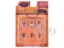 Foodies 6 piece Diecast Figure Set (6 Figures) Limited Edition for 1/64 Scale Models by American Diorama