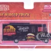 Food Truck "The Burger Truck" Black with Graphics 1/64 Diecast Model by American Diorama