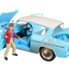 1959 Ford Anglia Light Blue Weathered Harry Potter Diecast Figurine 1/24 Diecast Model Car Jada 31127