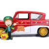 1959 Ford Anglia Red White Lucky the Leprechaun Diecast Figurine Lucky Charms 1/24 Diecast Model Car Jada 32200