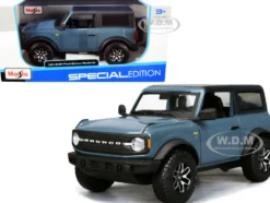 2021 Ford Bronco Badlands Blue Black Top Special Edition 1/24 Diecast Model Car Maisto 31530
