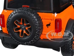 2021 Ford Bronco Badlands Orange Black Harley Davidson H-D Custom Series 1/24 Diecast Car Model Maisto 32272or