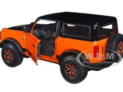 2021 Ford Bronco Badlands Orange Black Harley Davidson H-D Custom Series 1/24 Diecast Car Model Maisto 32272or