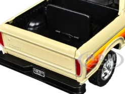 1978 Ford Bronco Custom Cream with Stripes and Black Top 