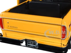1978 Ford Bronco Custom Open Top Yellow with Timeless Legends Series 1/24 Diecast Model Car Motormax 79374y