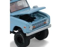 1972 Ford Bronco Custom SUV Light Blue with Black Top "Barrett-Jackson" Series 16 1/64 Diecast Model Car by Greenlight