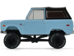 1972 Ford Bronco Custom SUV Light Blue with Black Top 