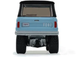 1972 Ford Bronco Custom SUV Light Blue with Black Top 