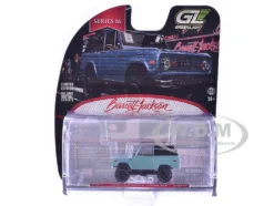 1972 Ford Bronco Custom SUV Light Blue with Black Top 