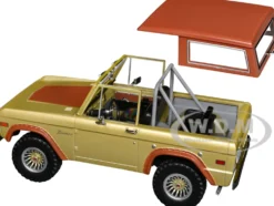 1970 Ford Bronco Gold Metallic with Brown Hood and Top "Lost" (2004-2010) TV Series "Hollywood" Series 20 1/24 Diecast Model Car by Greenlight