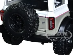 2021 Ford Bronco Gray and White with Matt Black Hood with Roof Rack M2 Motoring Just Trucks Series 1/24 Diecast Model Car Jada 33299