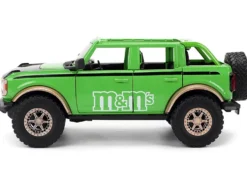2021 Ford Bronco Green with Black Stripes and Green M&M's Diecast Figure 