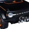 2021 Ford Bronco Matt Black Orange Stripes Roof Rack Addictive Desert Designs Just Trucks Series 1/24 Diecast Model Car Jada 34287