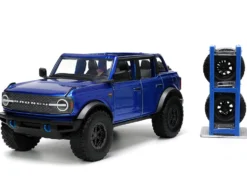 2021 Ford Bronco Open-Top Candy Blue Metallic with Extra Wheels
