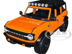2021 Ford Bronco Orange Black Stripes Roof Rack Just Trucks Series 1/24 Diecast Model Car Jada 34289