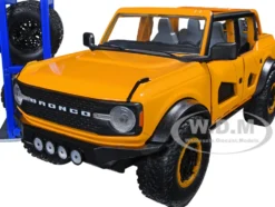 2021 Ford Bronco Orange Metallic Extra Wheels Just Trucks Series 1/24 Diecast Model Car Jada 34025