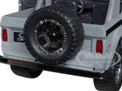 1973 Ford Bronco Pickup Truck Gray Black Stripes Extra Wheels Just Trucks Series 1/24 Diecast Model Car Jada 33849