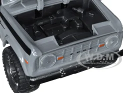 1973 Ford Bronco Pickup Truck Gray Black Stripes Extra Wheels Just Trucks Series 1/24 Diecast Model Car Jada 33849