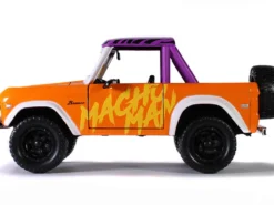 1973 Ford Bronco Pickup Truck Macho Man Randy Savage Diecast Figurine WWE 1/24 Diecast Model Car Jada 32046