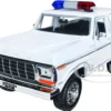 1978 Ford Bronco Police Car Unmarked White Law Enforcement and Public Service Series 1/24 Diecast Model Car Motormax 76983w