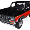 1978 Ford Bronco Ranger XLT Spare Tire Black Red Timeless Legends Series 1/24 Diecast Model Car Motormax 79371