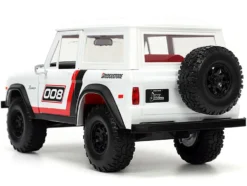 1973 Ford Bronco #008 White with Red and Black Stripes and Red Interior with Extra Wheels Just Trucks Series 1/24 Diecast Model Car Jada 34181
