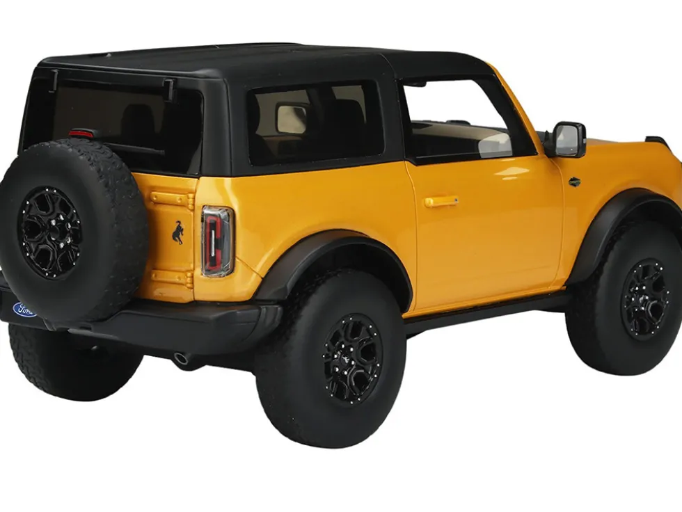 2021 Ford Bronco Wildtrak Cyber Orange Metallic Black Top 1/18 Model Car GT Spirit ACME US044