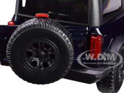 2021 Ford Bronco Wildtrak Dark Blue Metallic Dark Gray Top Special Edition 1/18 Diecast Model Car Maisto 31456