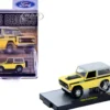 1969 Ford Bronco Yellow with Black Stripes and Gray Top Limited Edition to 6380 pieces Worldwide 1/64 Diecast Model Car by M2 Machines